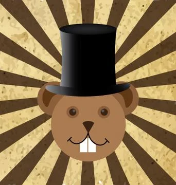Groundhog day Stock Illustration