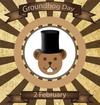 Groundhog day Stock Illustration