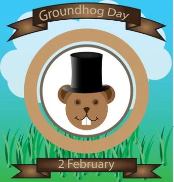 Groundhog day Stock Illustration