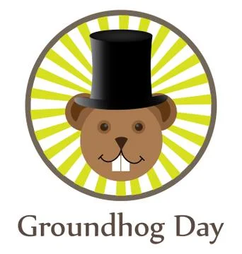 Groundhog day Stock Illustration