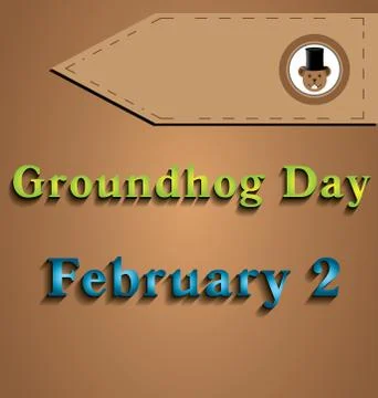 Groundhog day Illustrazione stock