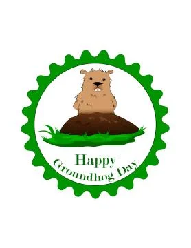 Groundhog Day Stock Illustration