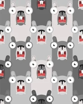 Groundhog Day pattern seamless. marmot background. woodchuck ornament Stock Illustration