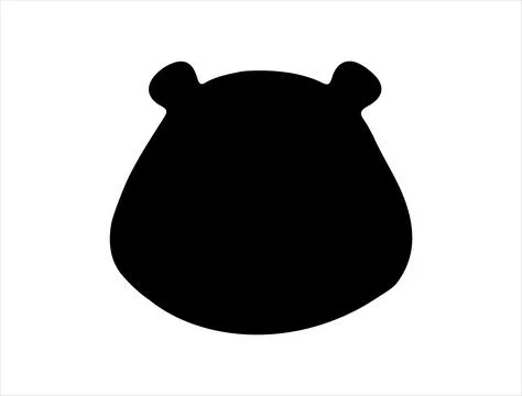 Groundhog head silhouette vector art Stock Illustration