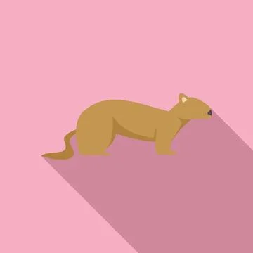 Groundhog standing side view observing surrounding Stock Illustration