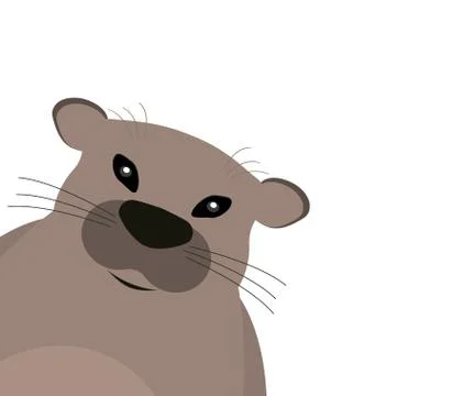 Groundhog on a white background. Stock Illustration