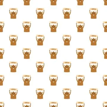 Groundhog in winter pattern seamless vector Illustrazione stock