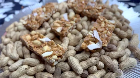 Groundnut and dry fruit Stock Footage 323105484