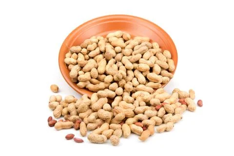 Groundnut in plate Stock Photos