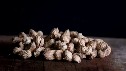 Groundnuts in black background Stock Footage 212789042