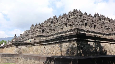 Grounds of Borobudur Temple, Java, Indonesia. Stock Footage 245264706