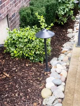 Grounds lighting at an apartment complex Stock Photos