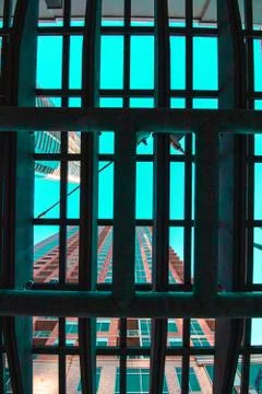 Groundview looking up at building Stock Photos