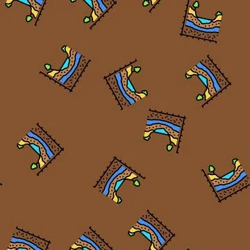 Groundwater flow hydrogeologist vector seamless pattern Stock Illustration