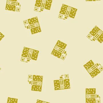 Groundwater sampling hydrogeologist glyph vector seamless pattern Stock Illustration