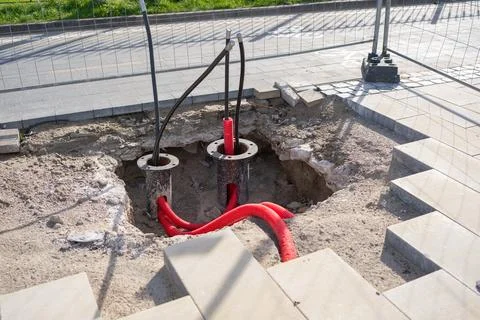 Groundwork for Utilities Stock Photos