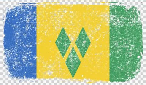 Grounge-styled flag, vector illustration Stock Illustration