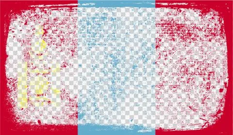 Grounge-styled flag, vector illustration Stock Illustration