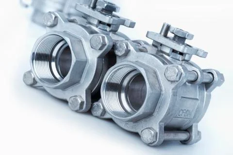Group 2 valves located on the diagonal Stock Photos