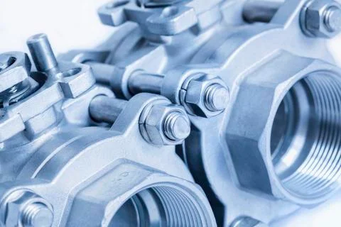 Group 2 valves located on the diagonal Stock Photos