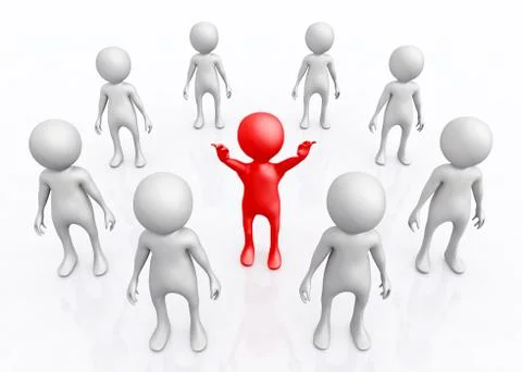 Group of 3D figures Stock Illustration