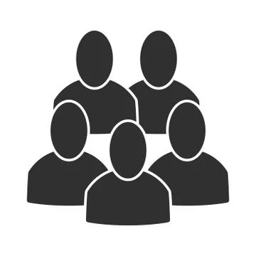Group of 5 peoples Stock Illustration