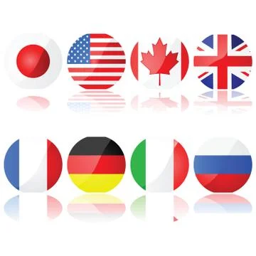 Group of 8 countries Illustrazione stock