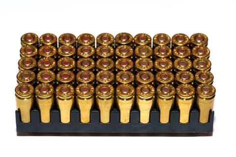 A group of 9mm bullets 写真素材
