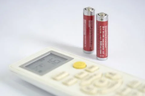 Group of AA batteries Stock Photos