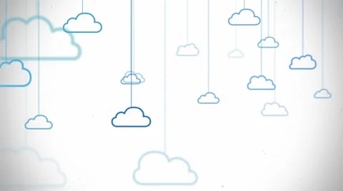 Group of abstract cloud symbols animation Stock Footage 63300824