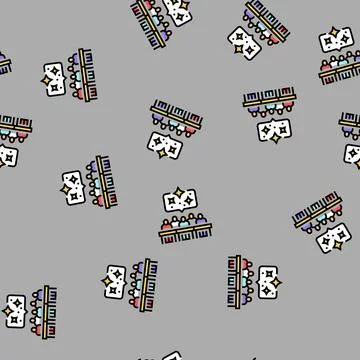 Group activities primary school vector seamless pattern Stock Illustration