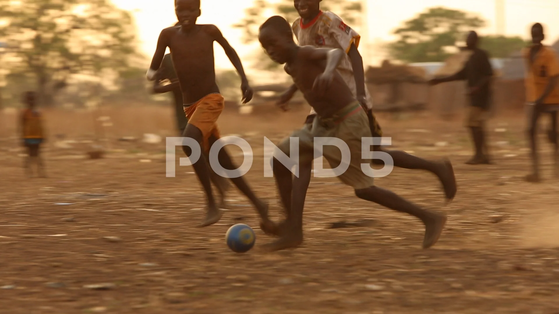 of African playing footba... | Stock Video | Pond5