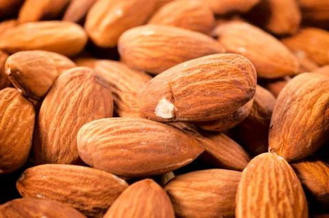 Group of almonds Stock Photos