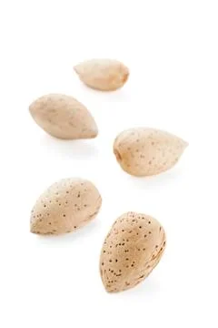 Group of almonds Stock Photos