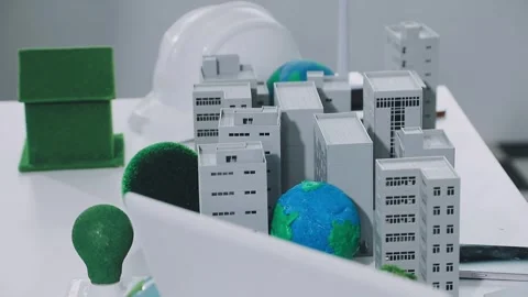 Group of alternative energy engineers discussing a project with a worker du.. Stock Footage 334138233