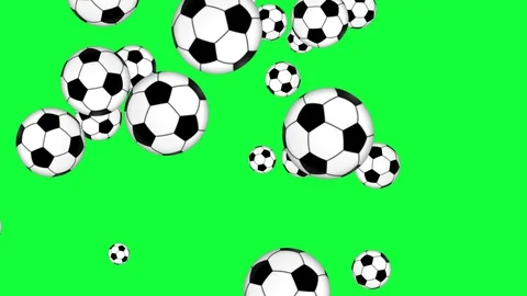 Group of animated soccer balls elements seamless loop on green screen  Stock Footage 128708578