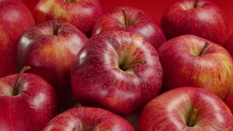 Group Of Apples Zoom In/Up Video stock 73514642