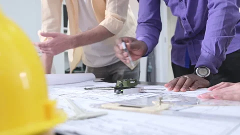 Group of architect and designer is designing Stock Footage 252410338