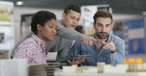 Group of architects working together Stock Footage 86804157