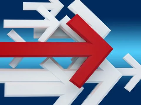 Group of arrows Stock Illustration