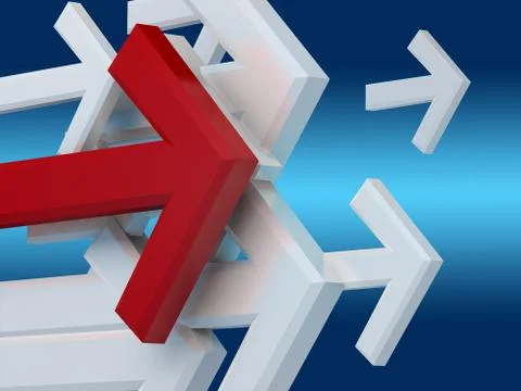 Group of arrows Stock Illustration