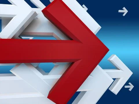 Group of arrows Stock Illustration