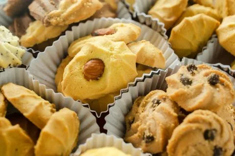 Group of assorted cookies Stock Photos