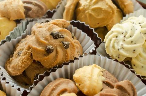 Group of assorted cookies Stock Photos