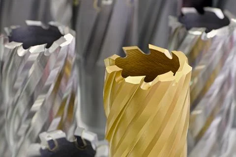 Group of assorted core cutters Stock Photos