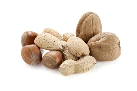 Group of assorted nuts Stock Photos