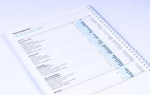 Group balance sheet 1 Stock Photos