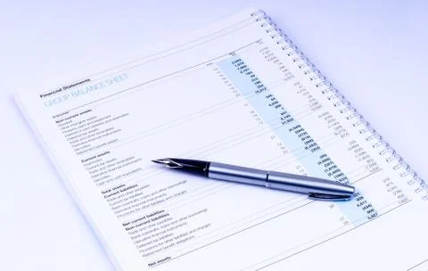 Group balance sheet 写真素材