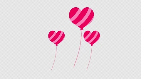 A group of balloons on a string concept icon animation with alpha channel Stock Footage 310644210