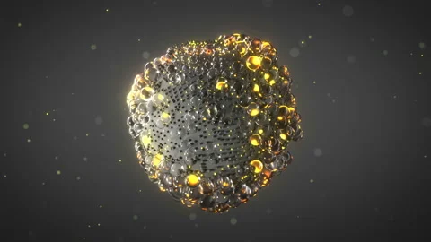 Group of balls float seamless loop 3D render animation Stock Footage 111944282